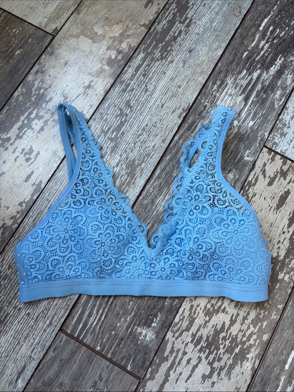 Aerie Light Blue Lace Bralette -Medium